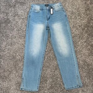 Boohoo Light Blue Straight Leg Jeans